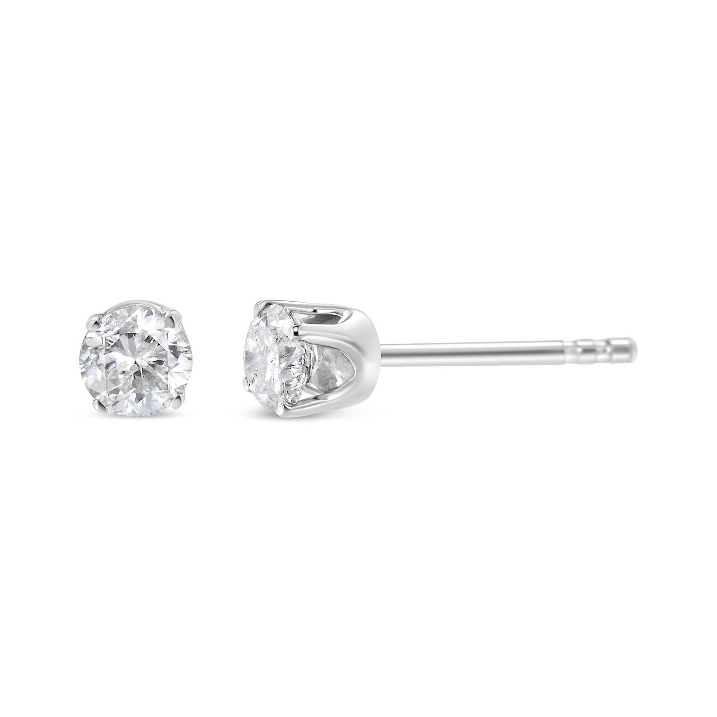14K White Gold 5/8 Round Brilliant-Cut Lab Grown Diamond Classic 4