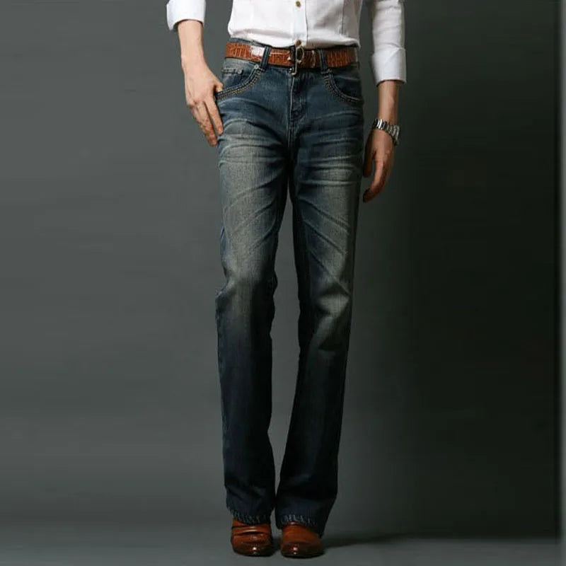 ICPANS Mens Flared Jeans Bootcut Boot Cut Jeans Men Leg Fit Classic Denim