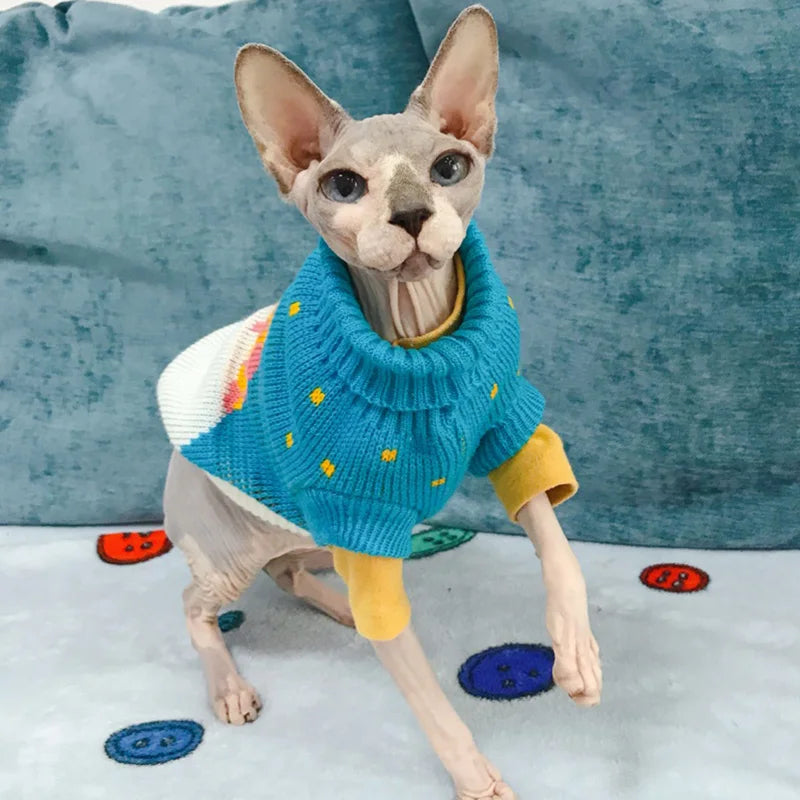 Christmas Cat Sweater Winter Warm Pet Costume for Cats