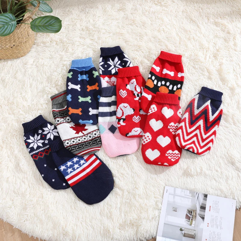 Cute Cat Sweater Costume Winter Warm Pet Clothes for Cats
