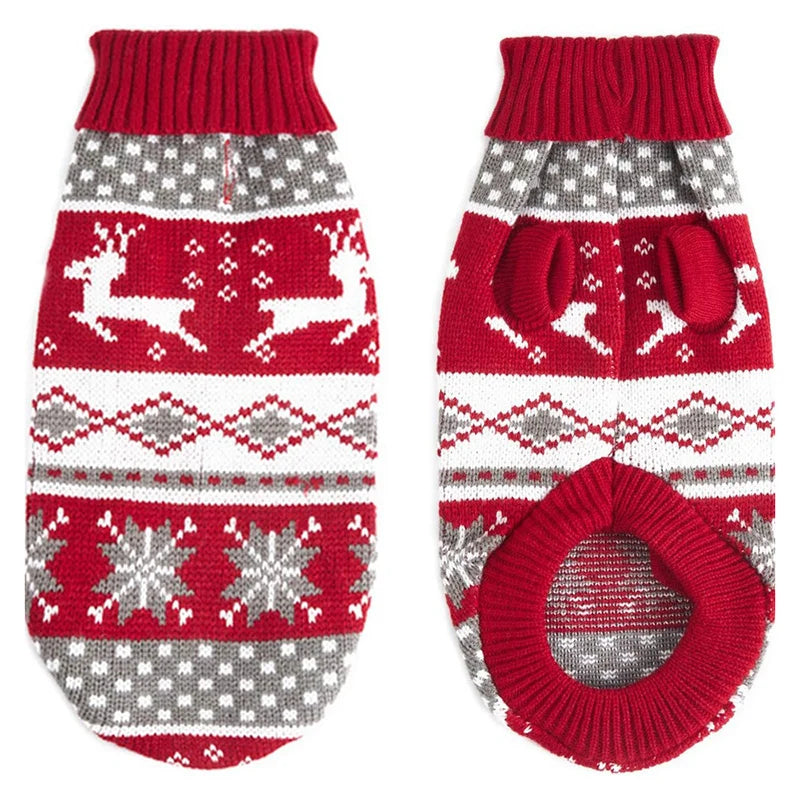 Christmas Cat Sweater Winter Warm Pet Costume for Cats