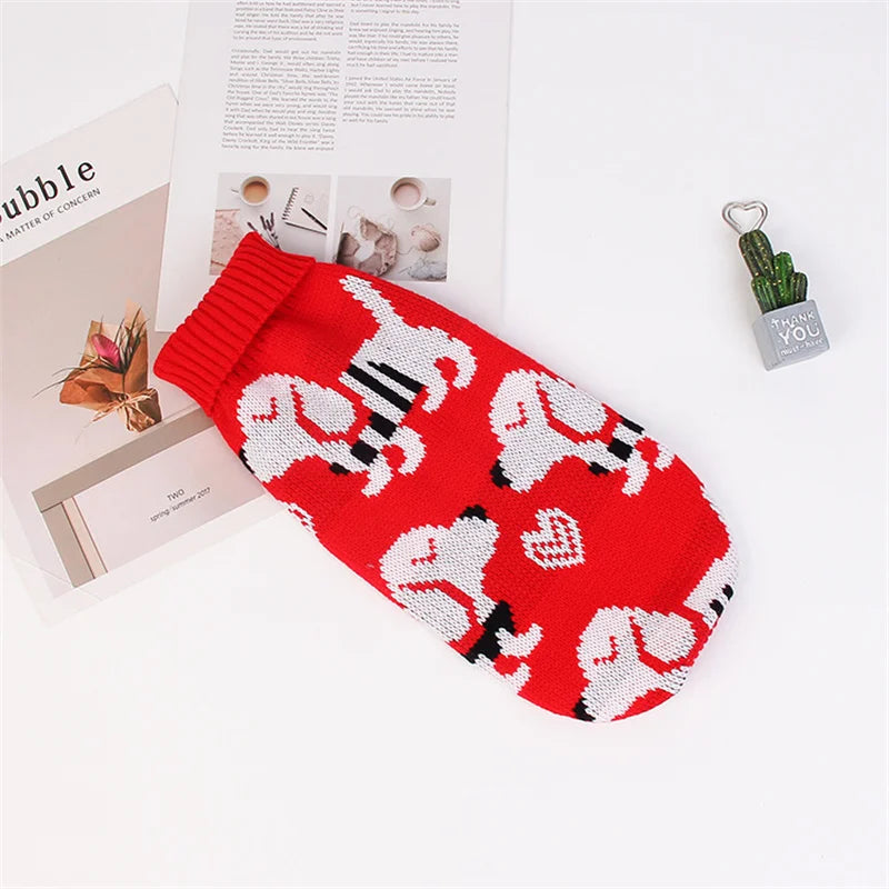 Christmas Cat Sweater Winter Warm Pet Costume for Cats