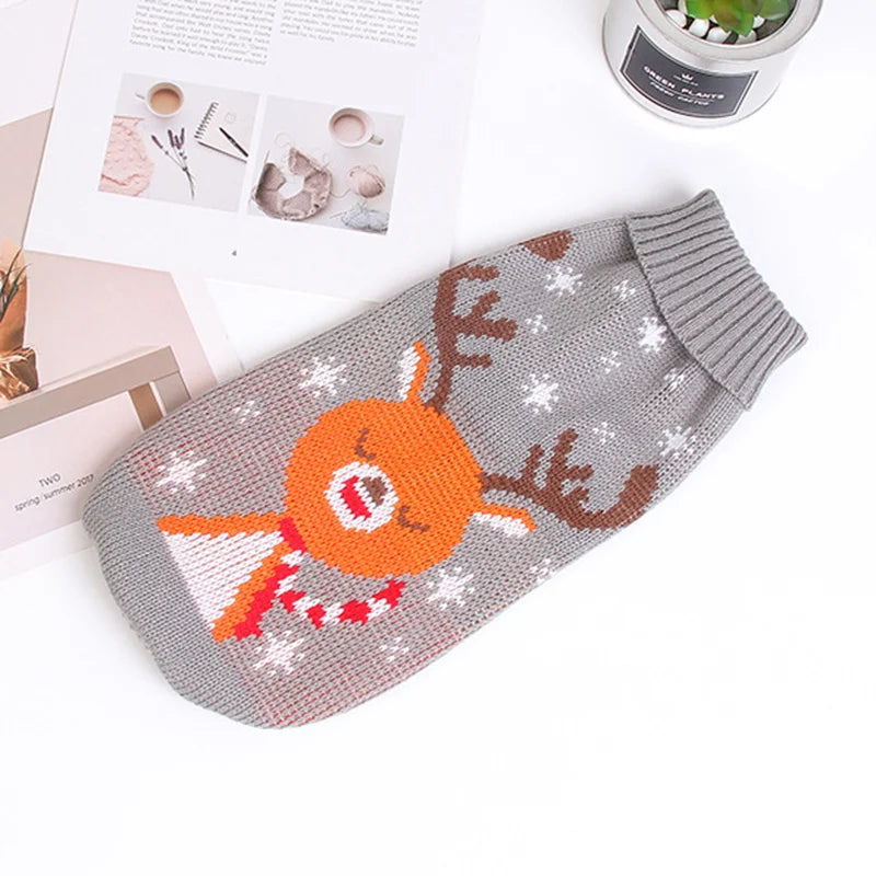Christmas Cat Sweater Winter Warm Pet Costume for Cats