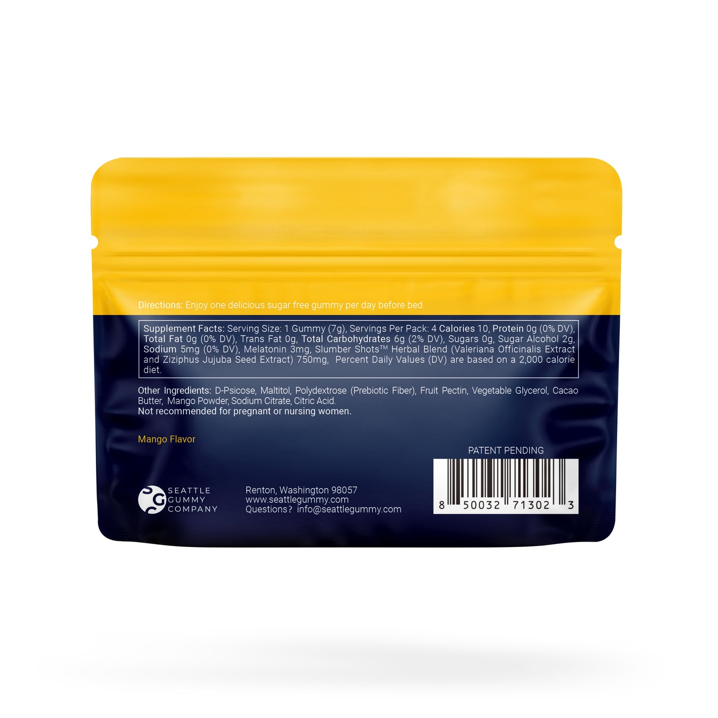 Slumber Shots - Sugar Free - Sleep Aid Gummies | 12-Pack, Mango Flavor