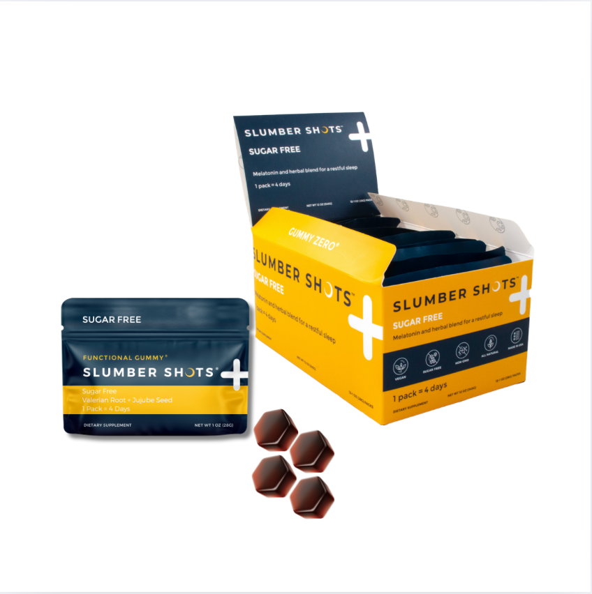 Slumber Shots - Sugar Free - Sleep Aid Gummies | 12-Pack, Mango Flavor