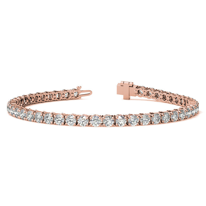 Tennis Bracelet - 3mm Stones - 14K Gold Overlay in White, Yellow or Rose Gold