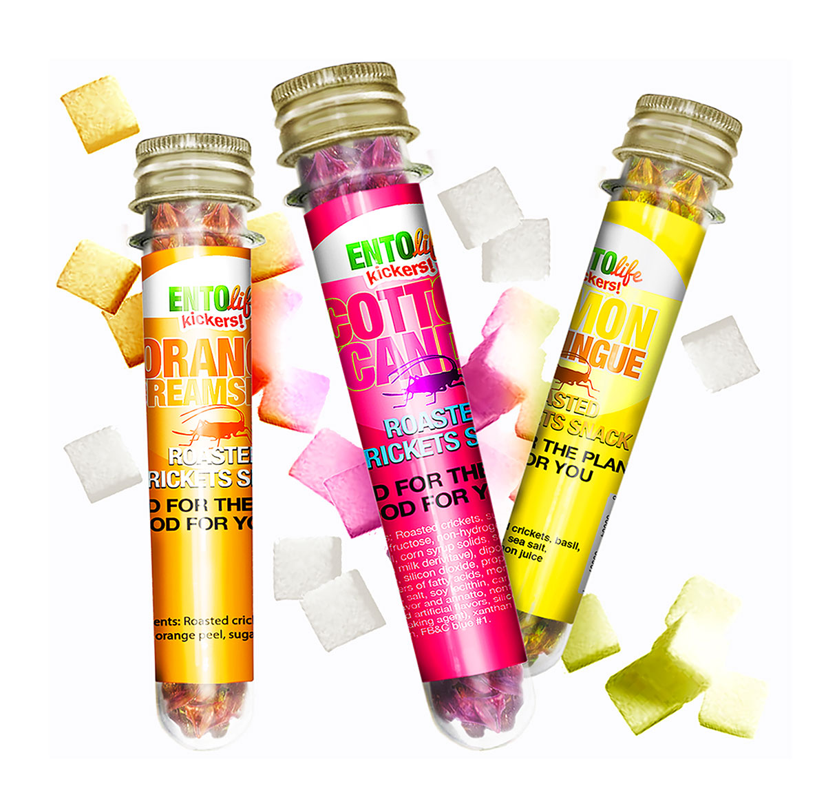 Mini-Kickers Set: Sweet Flavored Roasted Cricket Snacks
