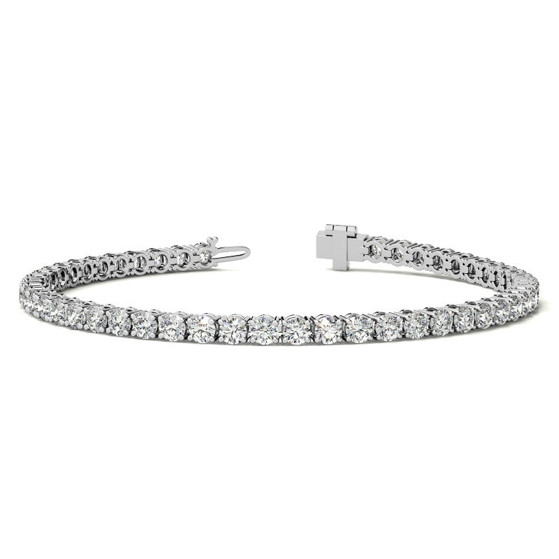 Tennis Bracelet - 3mm Stones - 14K Gold Overlay in White, Yellow or Rose Gold