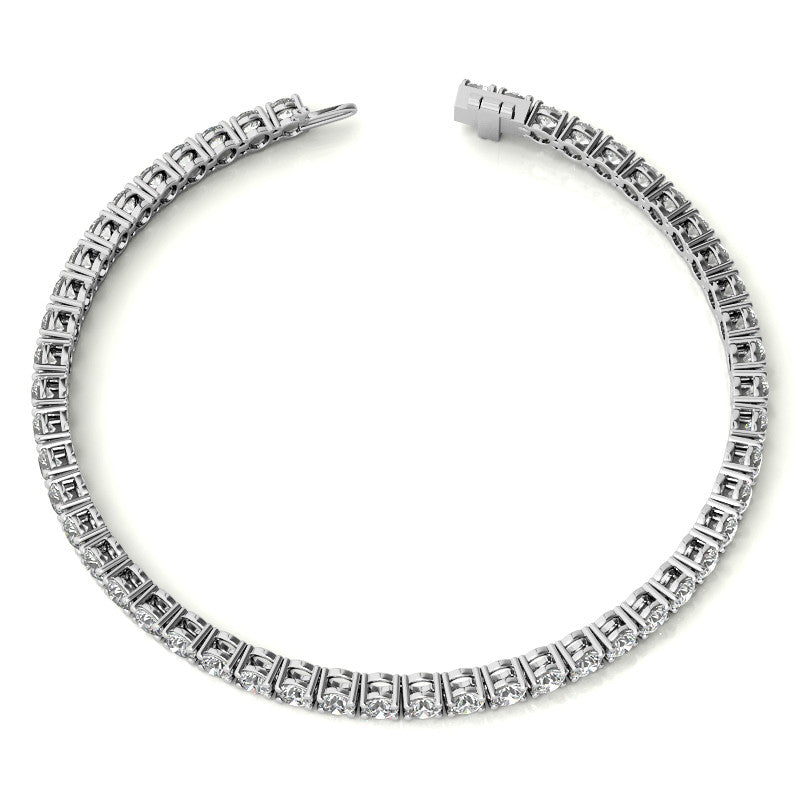 Tennis Bracelet - 3mm Stones - 14K Gold Overlay in White, Yellow or Rose Gold
