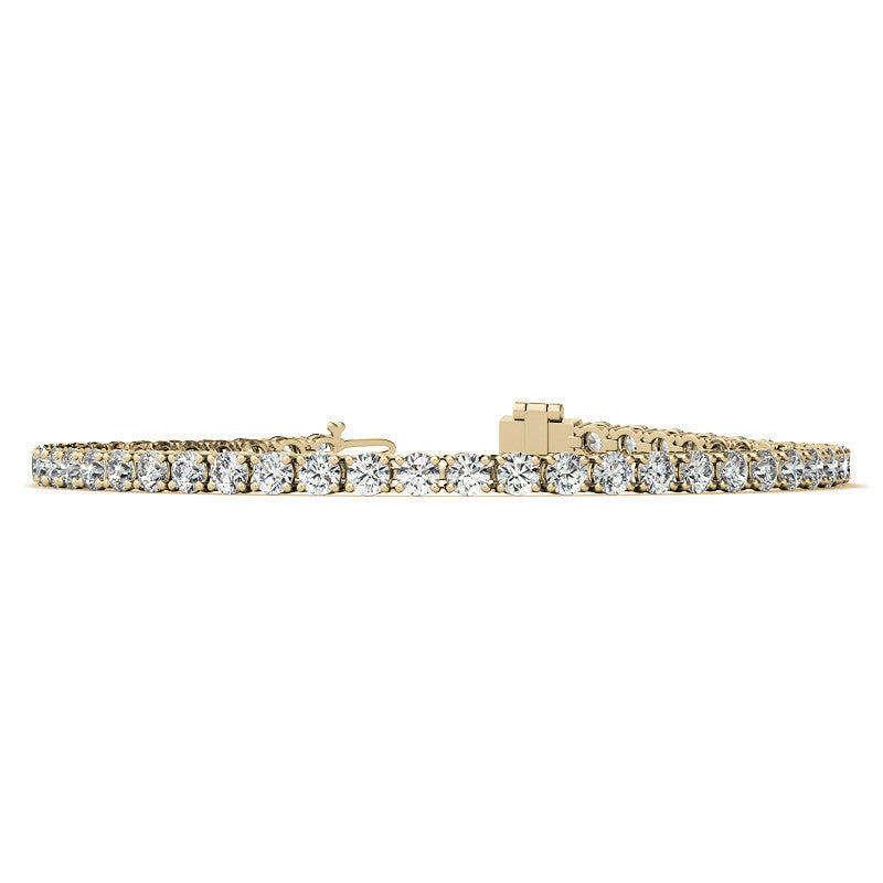 Tennis Bracelet - 3mm Stones - 14K Gold Overlay in White, Yellow or Rose Gold