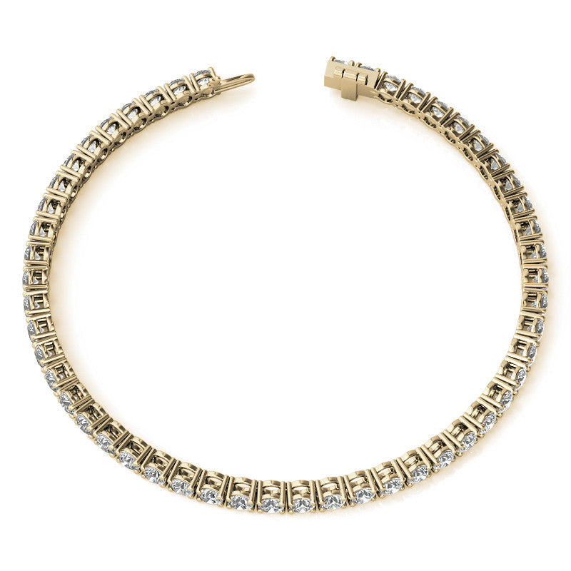 Tennis Bracelet - 3mm Stones - 14K Gold Overlay in White, Yellow or Rose Gold
