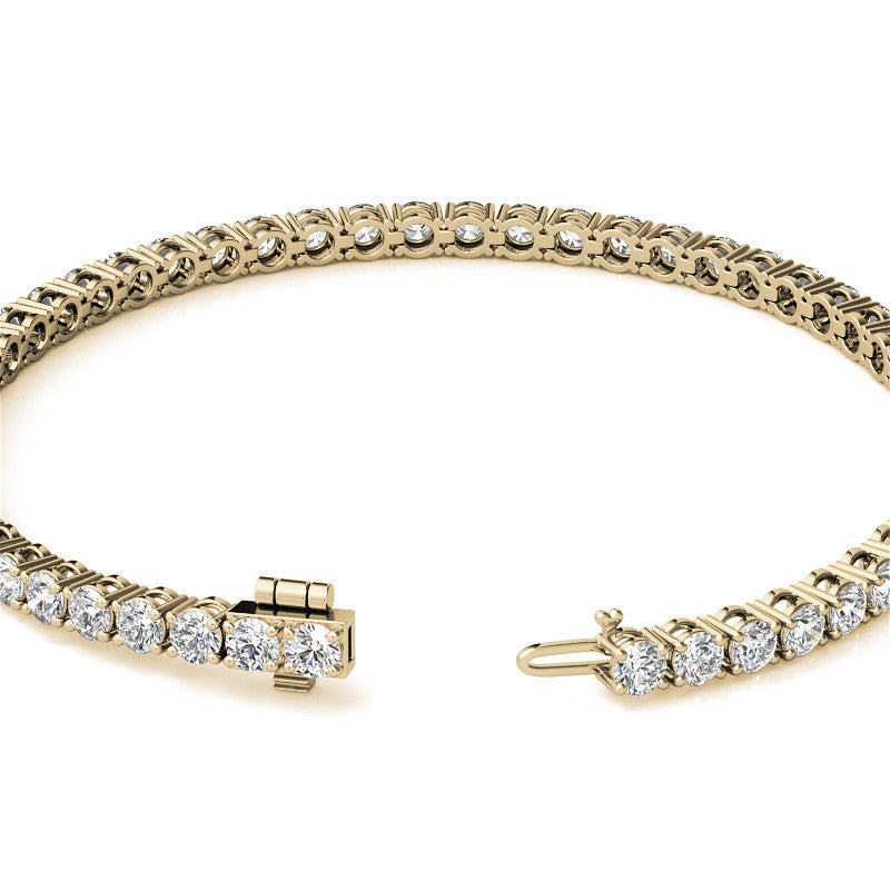 Tennis Bracelet - 3mm Stones - 14K Gold Overlay in White, Yellow or Rose Gold