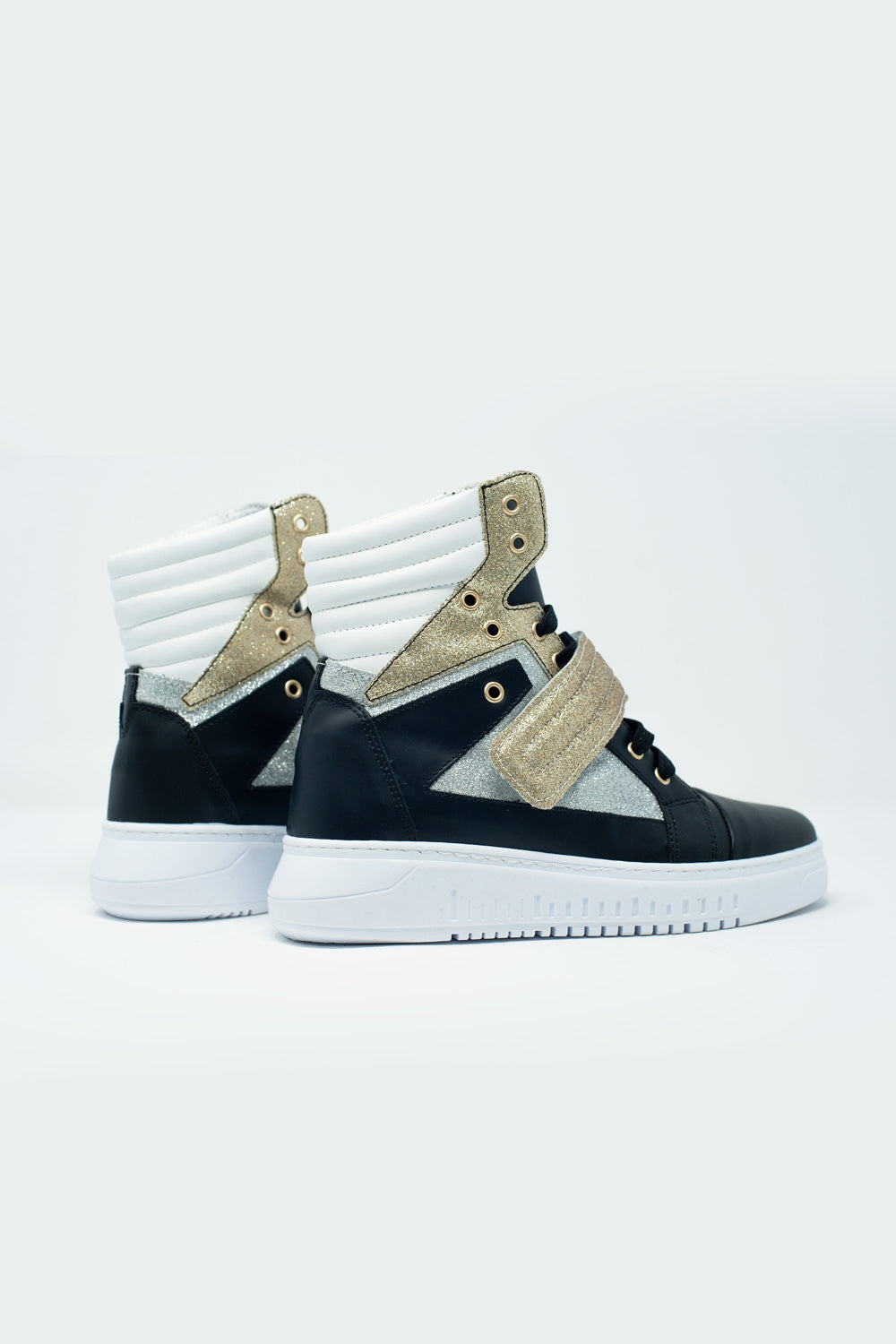 Hi-Top Sneakers in Gold