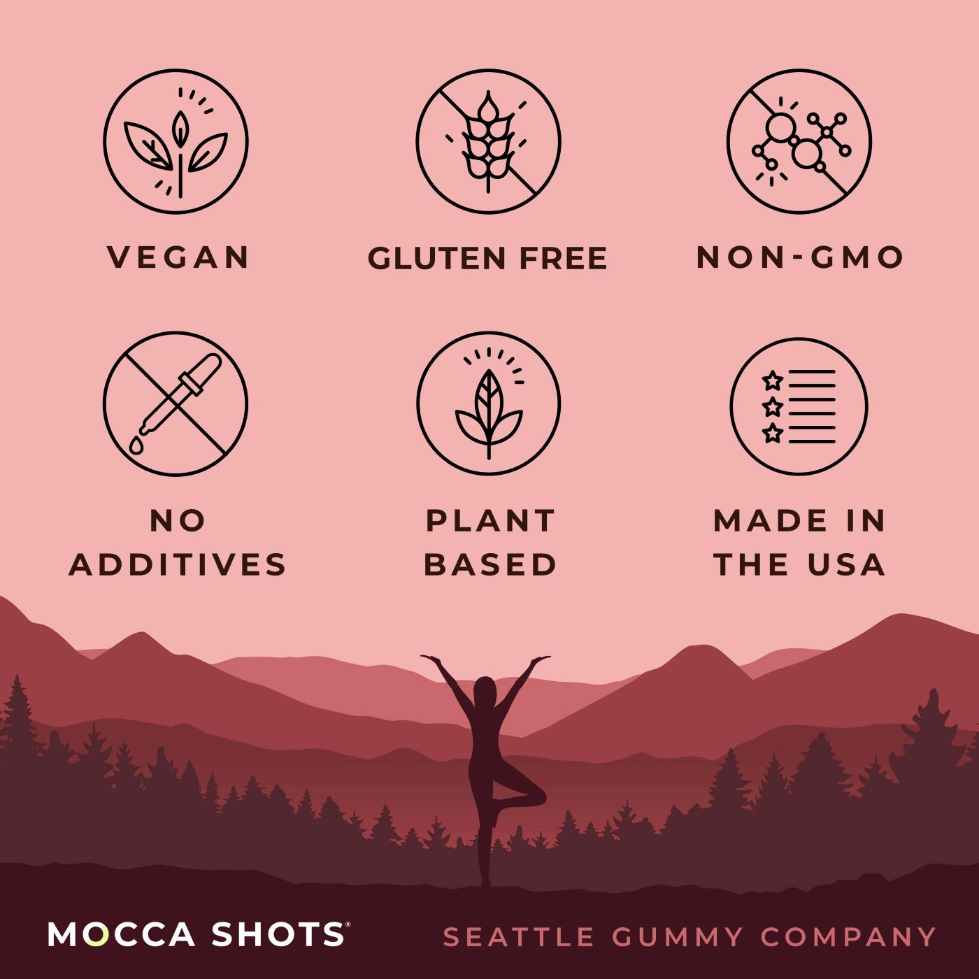 Sugar Free Mocca Shots Energy Gummies | 12-Pack - Dark Chocolate Strawberry