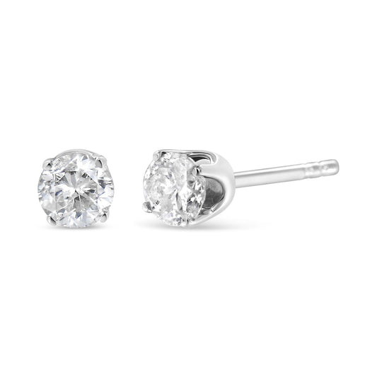 14K White Gold 5/8 Round Brilliant-Cut Lab Grown Diamond Classic 4