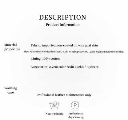 Notting Hill Diary Limited Edition Waxed Goat Leather/Retro Casual