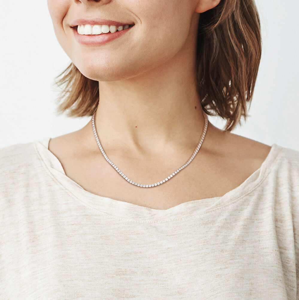 DEW Created Moissanite Tennis Necklace - Available in 6 Sizes