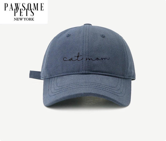Cat Mom Hat - Navy Blue
