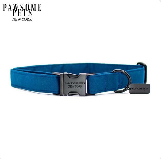Small Size Dog & Cat Collar - Blue Velvet