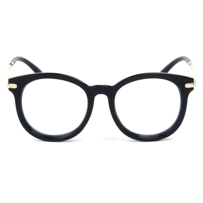 Brussells-  Round P3 Horn Rimmed Sunglasses With Embossed Hinges