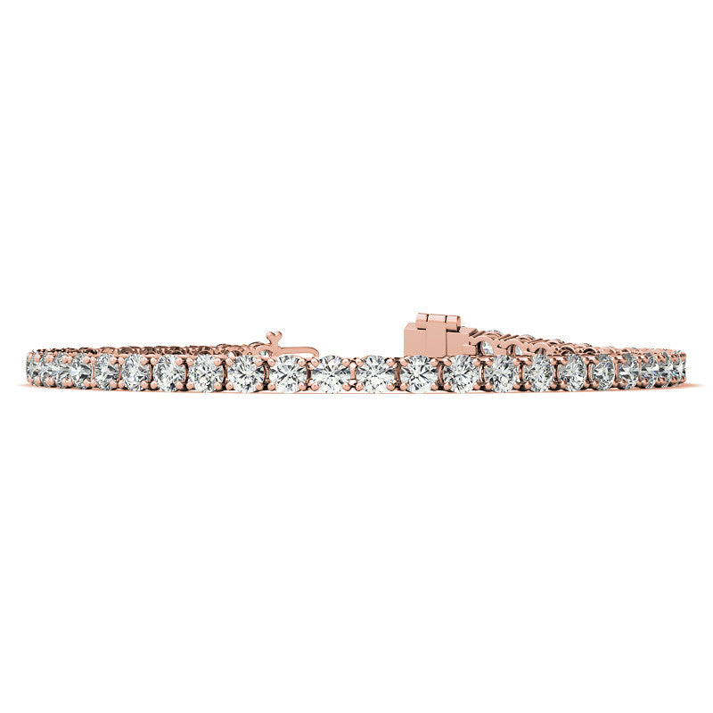 Tennis Bracelet - 3mm Stones - 14K Gold Overlay in White, Yellow or Rose Gold