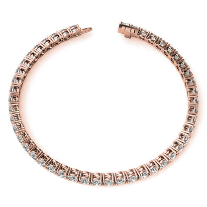 Tennis Bracelet - 3mm Stones - 14K Gold Overlay in White, Yellow or Rose Gold