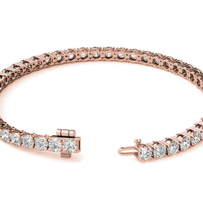 Tennis Bracelet - 3mm Stones - 14K Gold Overlay in White, Yellow or Rose Gold