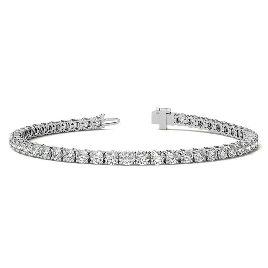 Tennis Bracelet - 3mm Stones - 14K Gold Overlay in White, Yellow or Rose Gold